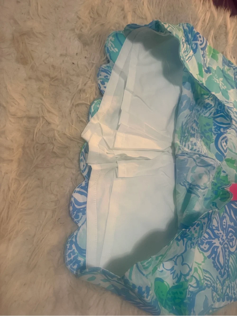 Lilly Pulitzer Aqua, Seafoam & Blue Floral Skort and shirt Set